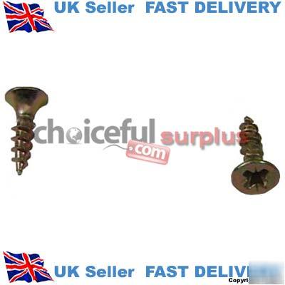 Yellow zinc plated speedwax screws 4MM x 13MM x 30