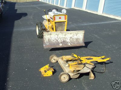 1965 cub cadet tractor w/snowplow and mower 