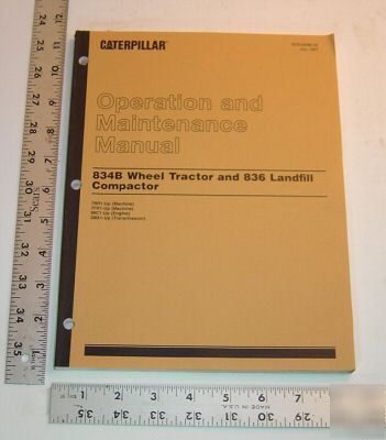 Caterpillar op & maint. man. -834B wheel tractor & 836