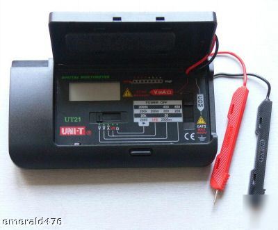 Digital pocket multimeter in fold up case