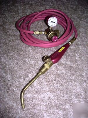 Goss acetylene torch 12 foot hose compressed gas reg