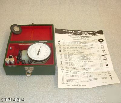 Herman sticht 303 portable hand tachometer rpm gage wow