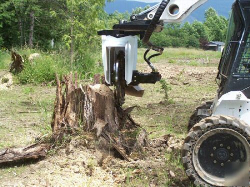 High flow stump grinder for bobcat skidsteer skid steer