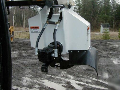 High flow stump grinder for bobcat skidsteer skid steer