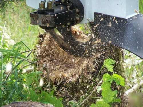 High flow stump grinder for bobcat skidsteer skid steer