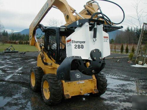 High flow stump grinder for bobcat skidsteer skid steer