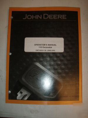 John deere 110 excavator operator's manual