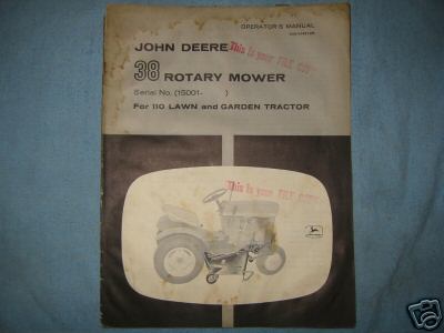 John deere manual for 38