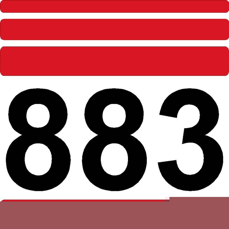 New skid loader decal 883 - red - bobcat