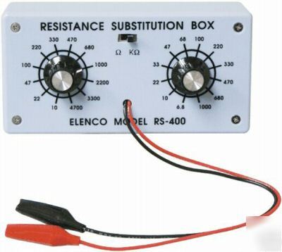 Resistor substitution decade box kit by elenco