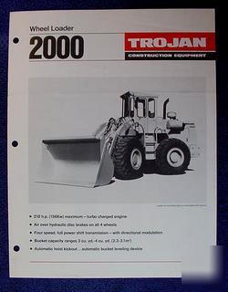 Trojan 2000 wheel loader brochure 1980's