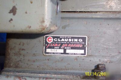 Clausing lathe toolroom gear head machine