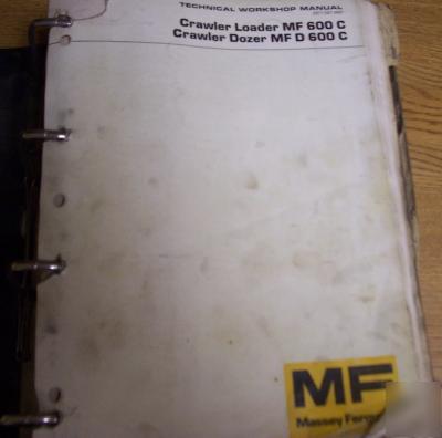 Massey ferguson mf 600C D600C crawler technical manual 