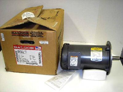 New baldor usa made 3 hp 3 ph 1725 rpm 182TC tefc motor 