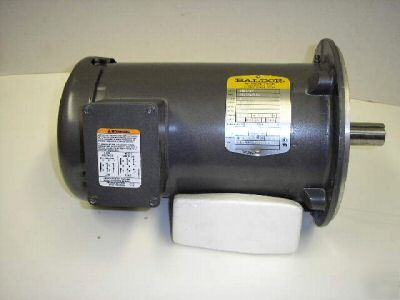 New baldor usa made 3 hp 3 ph 1725 rpm 182TC tefc motor 