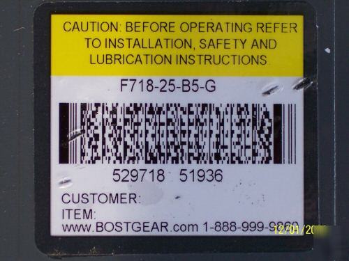 New boston gear reduction speed reducer F718-25-B5-g. 