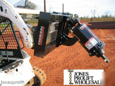 New premier auger w/ 12 inch bit for skid steer bobcat