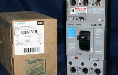 New siemens #FXD63B125 circuit breaker 3P600V125AMP box
