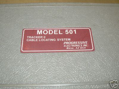 Tempo model 501 tracker ii cable locating system no res