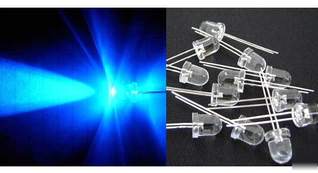 10 sets 10MM 12V ready blue 7000MCD led leds