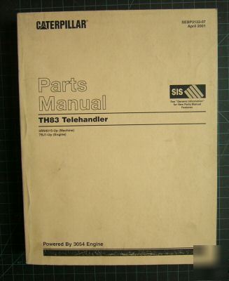 Cat caterpillar TH83 telehandler parts manual book shop