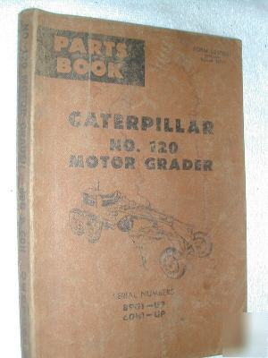 Caterpillar 120 motor grader parts manual book cat