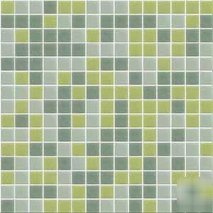 Glass mosaic tile blend serenity