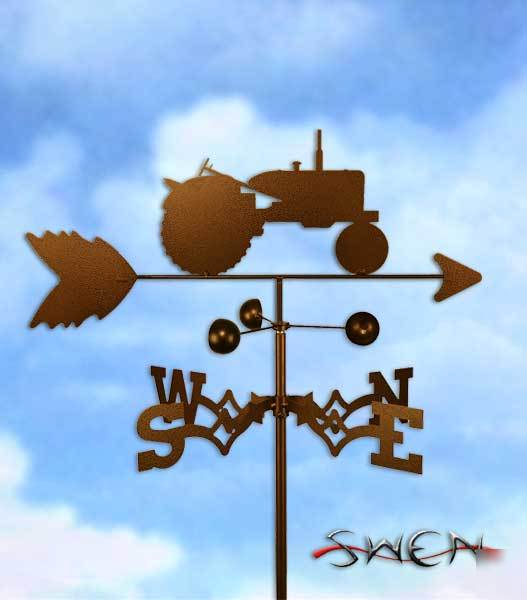 New hand made oliver orange tractor weathervane ~ ~