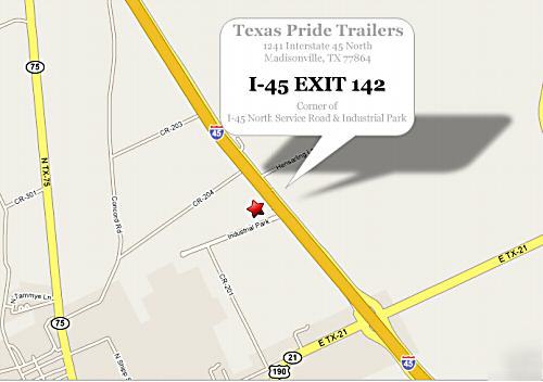 07 texas pride dual tandem 8X25 equip trailer, 20K gvwr
