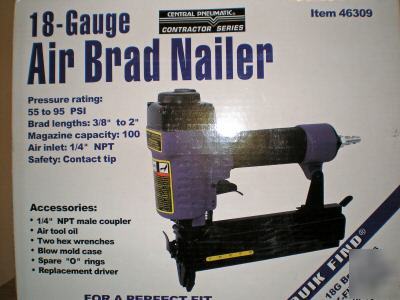 18 ga air brad nailer shoots 3/8 in to 2 in brads