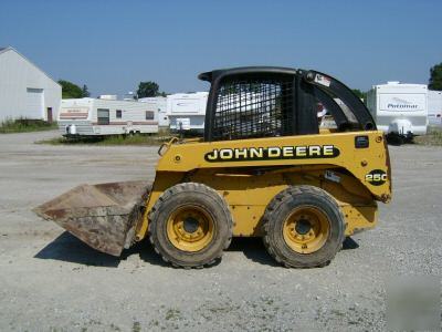 2001 john deere 250 skid steer loader w/88 box truck