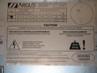 Argus technologies rectifier full system slightly used