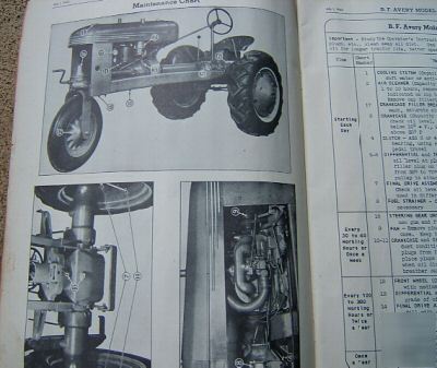B.f. avery tractor model a instruction book july 1 1943