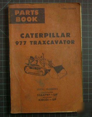 Cat caterpillar 977 traxcavator parts manual book 977 h