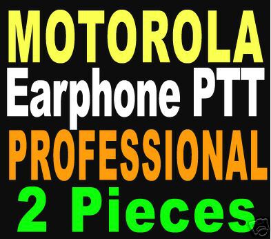 For motorola qty 2 earphones 2-wire ptt mic talkabout 