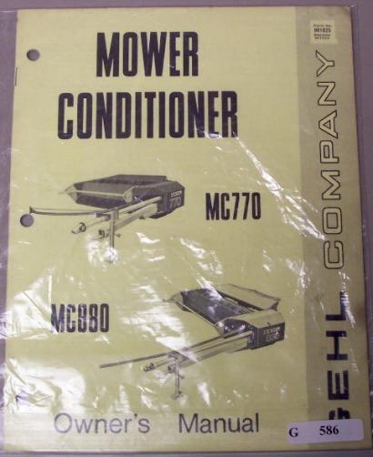 Gehl MC770 MC880 mower conditioner operators manual