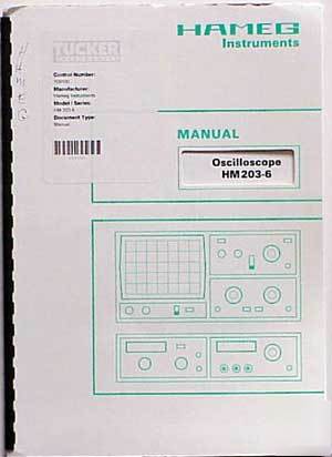 Hameg HM203-6 oscilloscope oper. & test manual