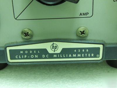 Hp model 428B clip-on dc milliammeter range ma 1-300