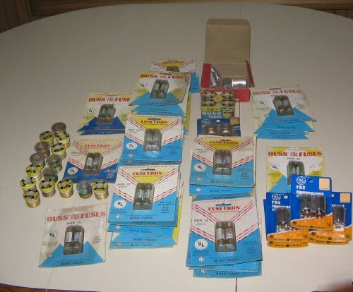 Huge lot of buss & fusetron & ge fuses & starters