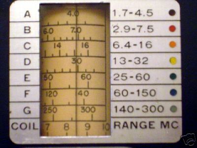 James millen 90651 grid dip meter with case & 9 coils