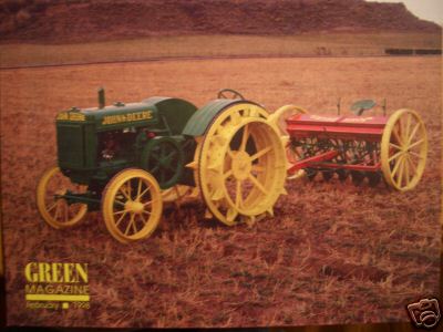 John deere model y 62 unstyled l tractor green magazine
