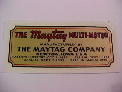 Maytag decal hit miss #13592