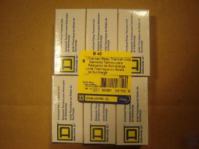 New brand square d thermal overload unit B40.0 6PACK