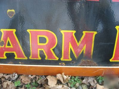 Old vintage john deere tractor farm sign blue red