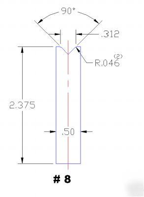 Press brake die tooling #8 x 51