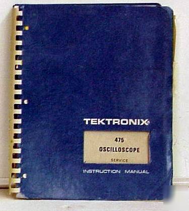 Tektronix 475 oscope service manual