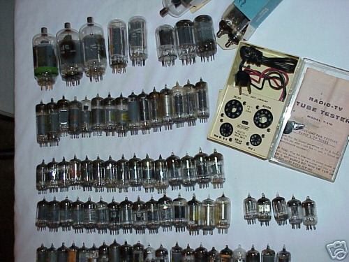 Vintage collection of over 80 vacuum tubes, tubes ect 