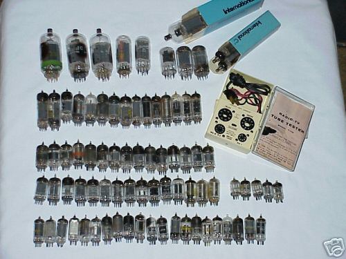 Vintage collection of over 80 vacuum tubes, tubes ect 