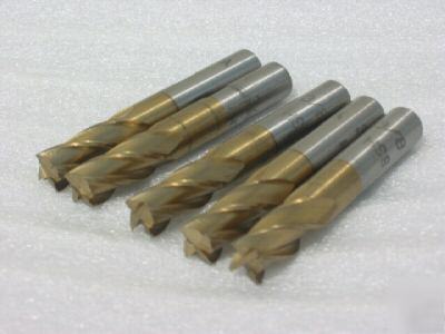 5 pc hss tin coated 4 flute 1/8