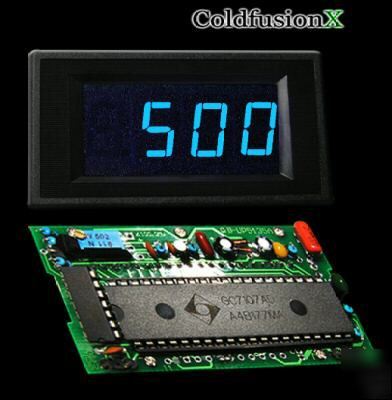 Blue led ac 500V 3 1/2 digital volt voltage panel meter